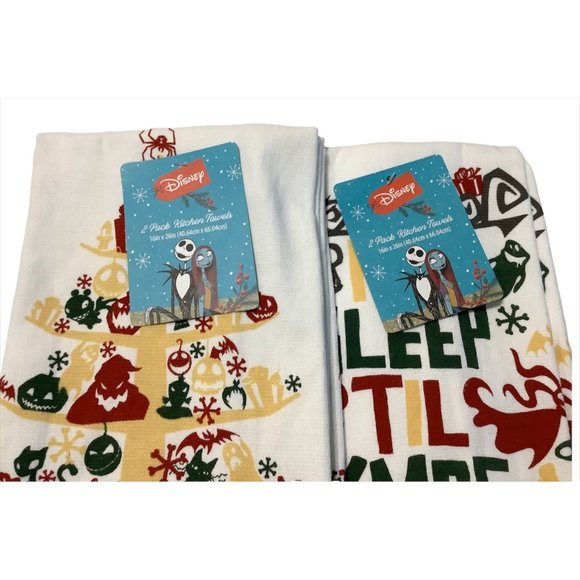 The Nightmare Before Christmas Kitchen Towel Set Disney Tim Burton Xmas Bundle - Picture 11 of 11